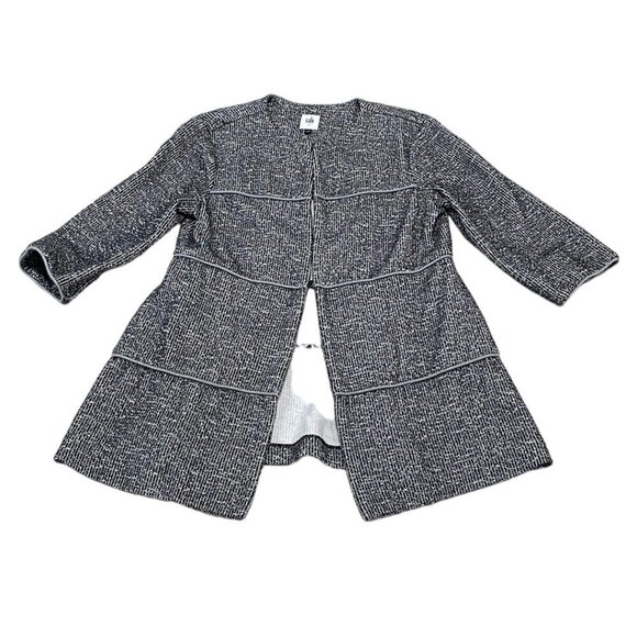 Cabi #5299 The Times Jacket Panel Coat 3/4 Sleeves Gray Asphalt Size Small S - Picture 4 of 17